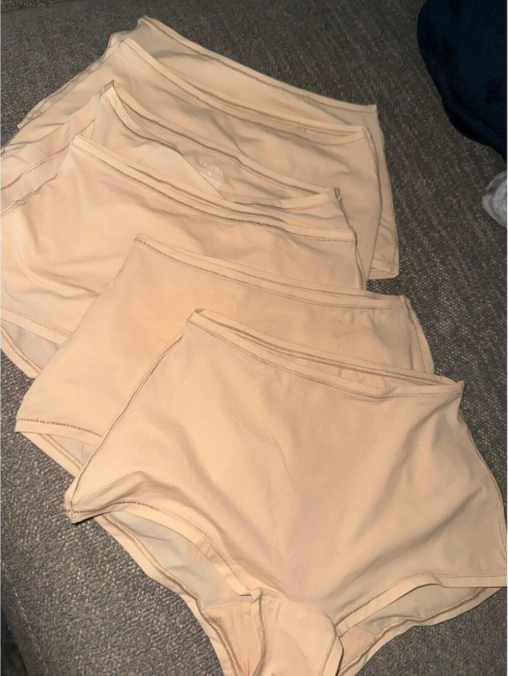 Quince Seamless High-Waist Brief Panties XS Nude Beige Lot of 6 NWOT/NIP